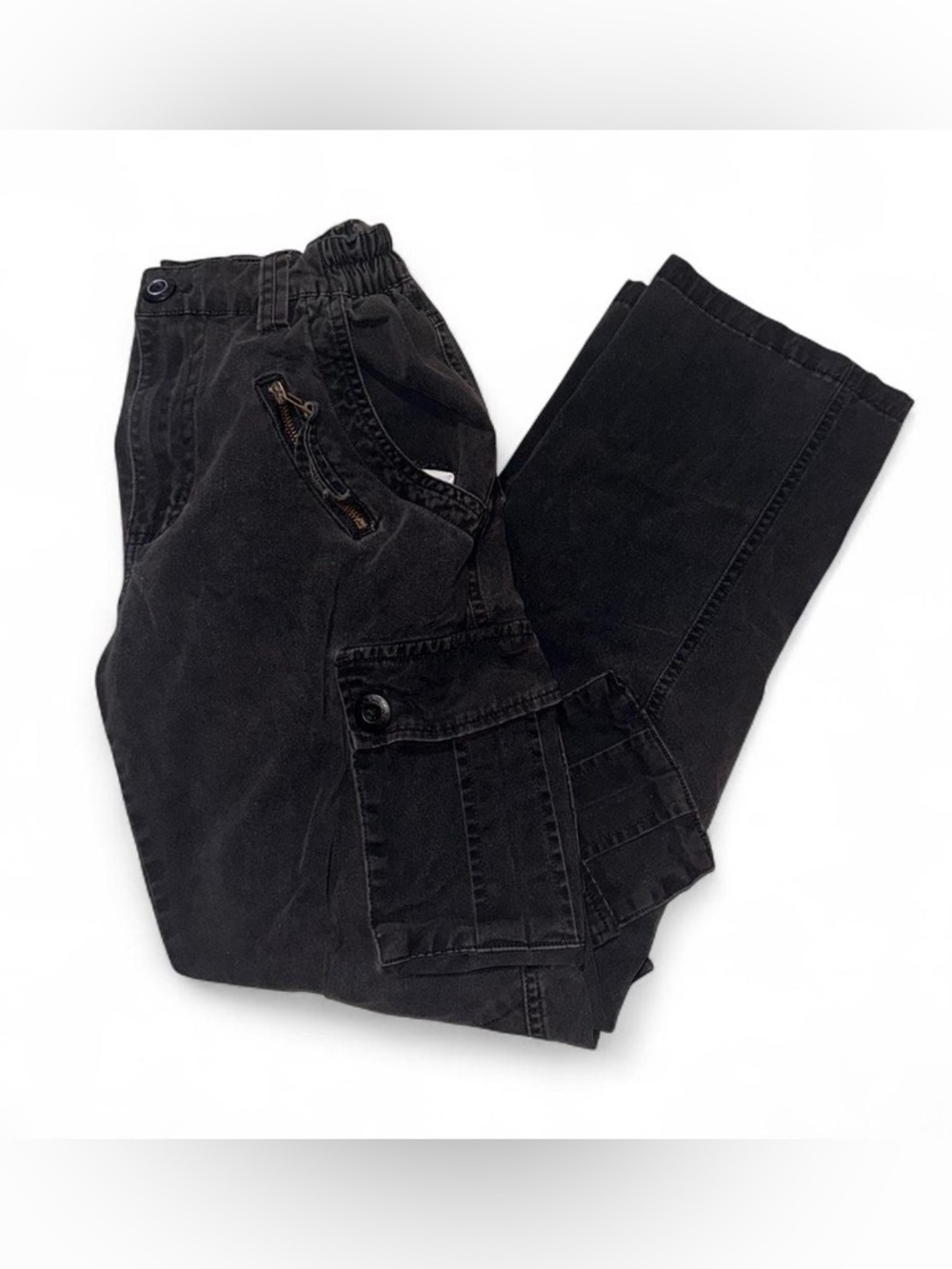 Women's Black Cargo Jogger Pants - Utility Pocket Style